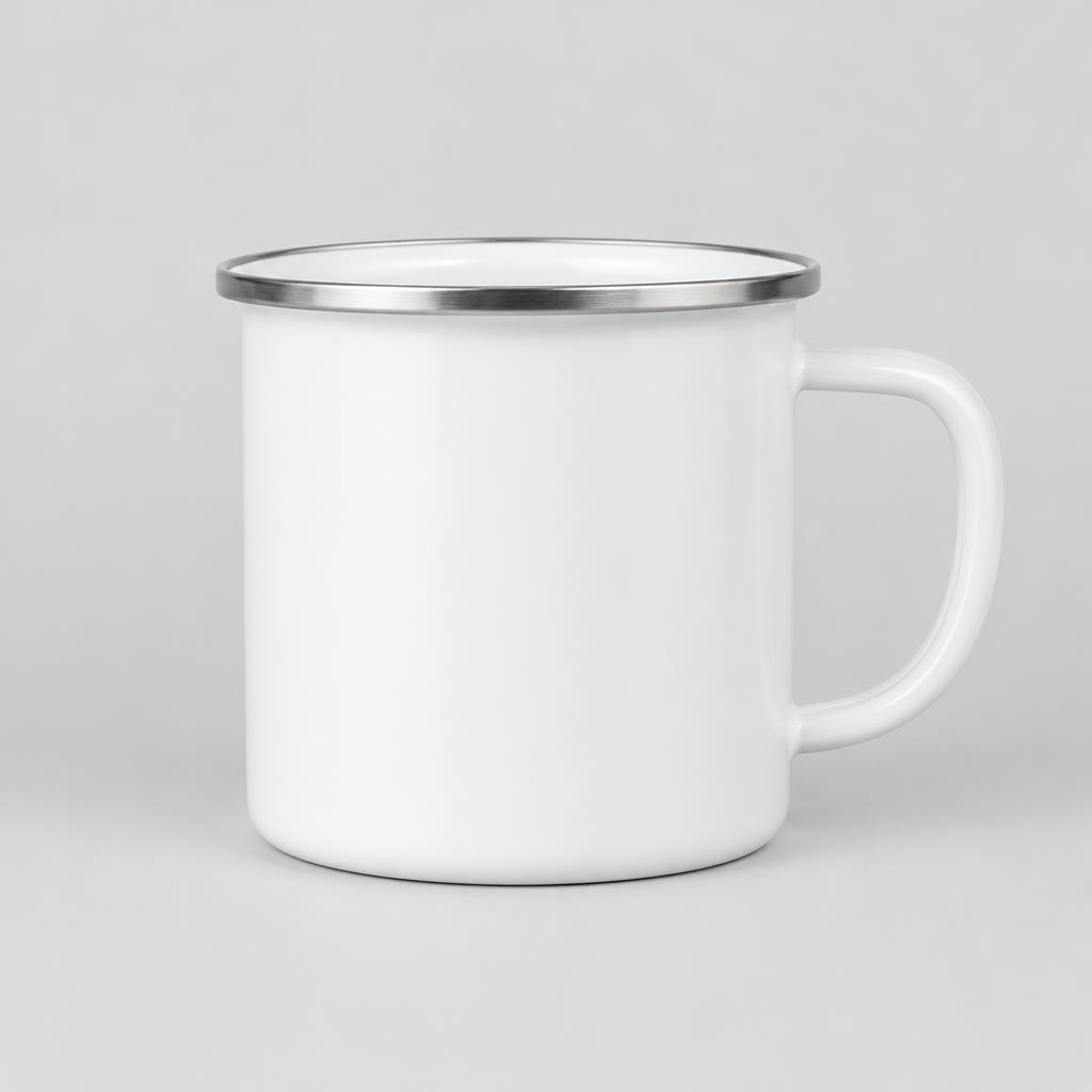 White Stainless Camping Mug