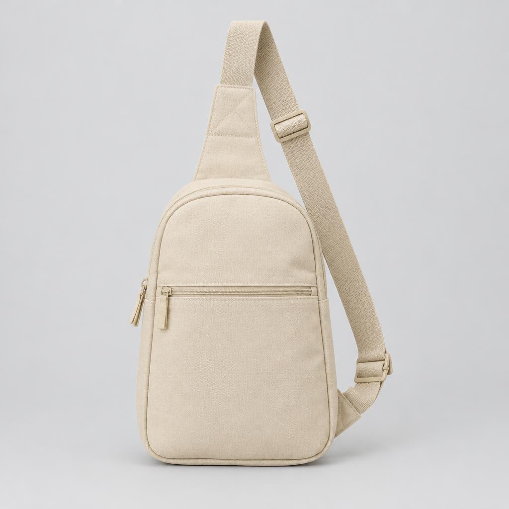 Natural Canvas Sling Bag